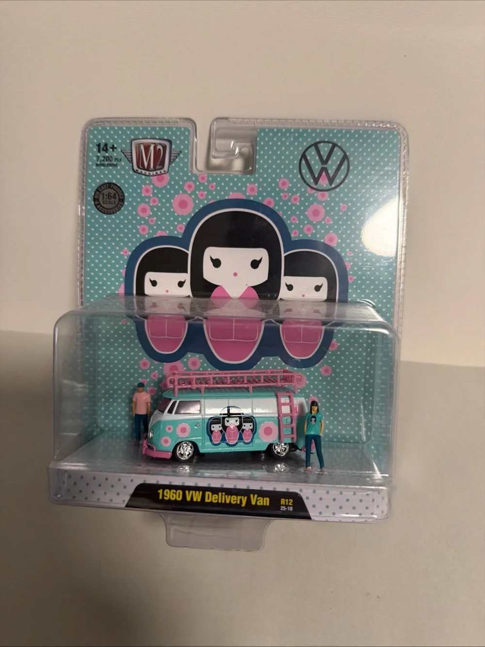 M2 Machines 1960 VW Delivery Van Toy - Pink & Aqua